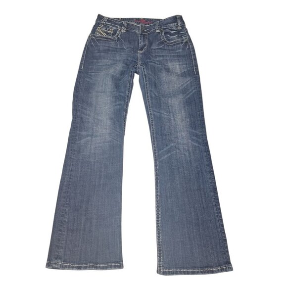 Rock and Roll Cowgirl Jeans Pants Denim Bling Fair Show‎ Flashy Womens 30 x 32 - Picture 8 of 8